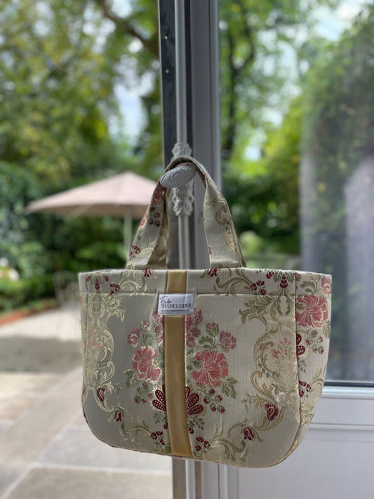 Cabas Emile Baroque Doré Rose