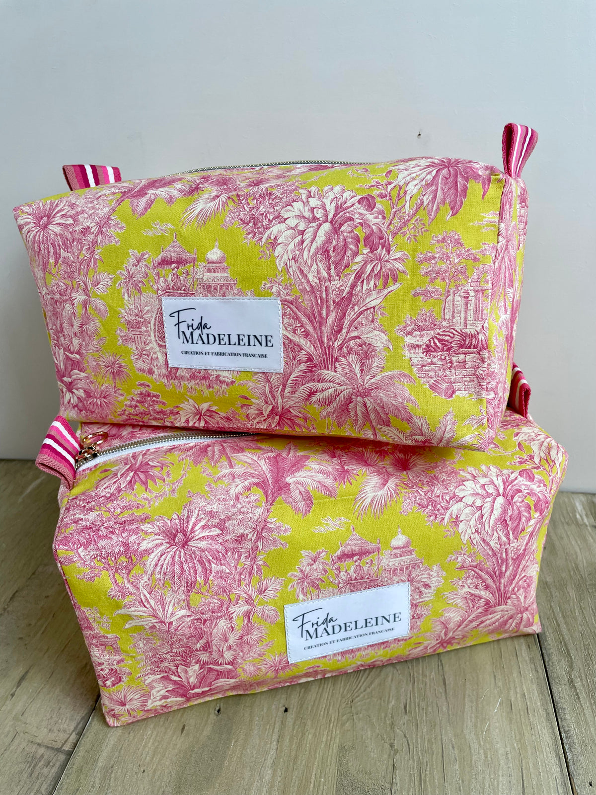 Trousse de toilette Muriel Anis et Rose