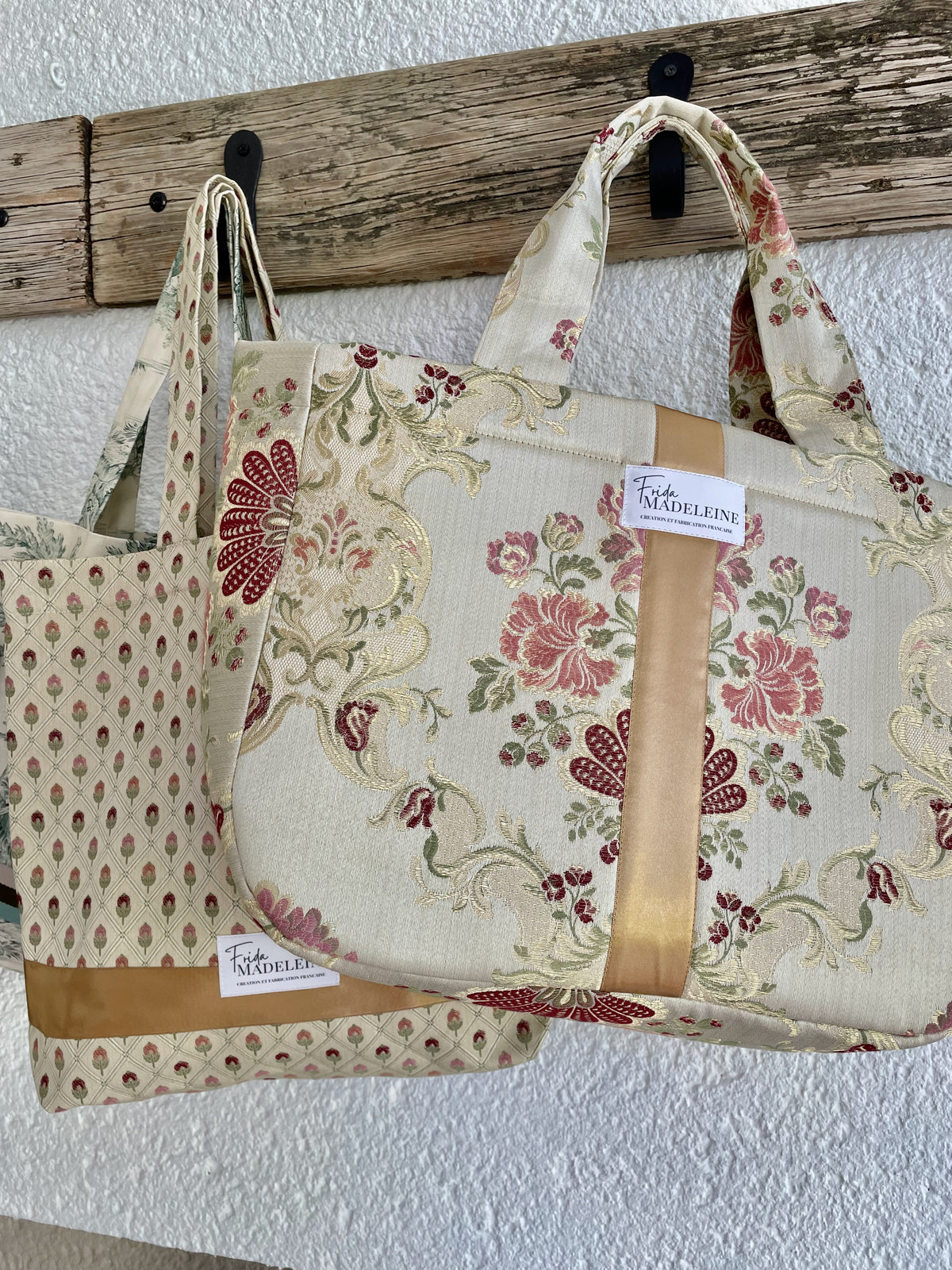 Cabas Emile Baroque Doré Rose