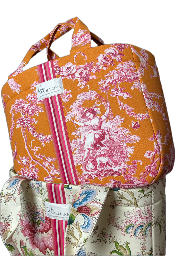 Cabas Émile en toile de Jouy