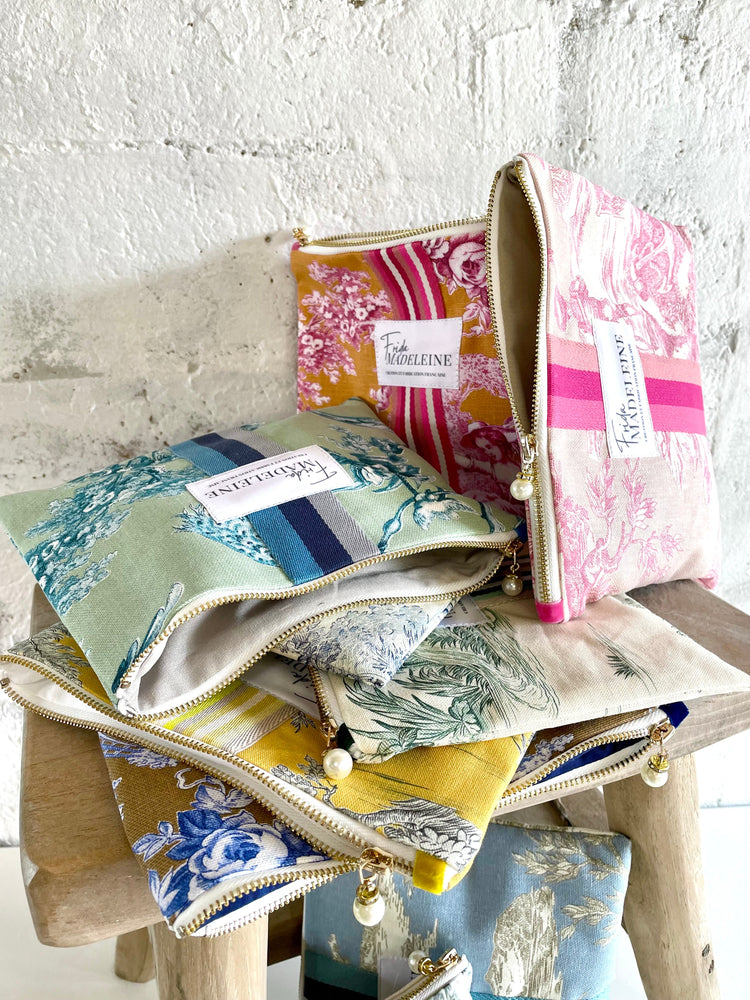 Pochettes Jeannettes en toile de Jouy