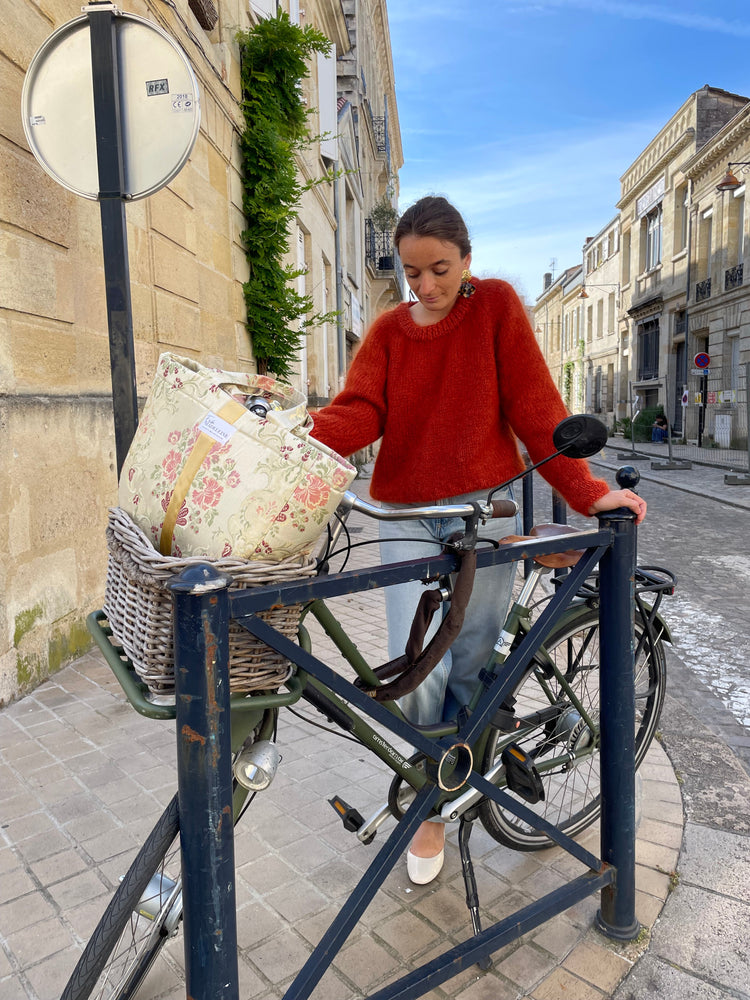 Cabas Emile  en tissus Baroque
