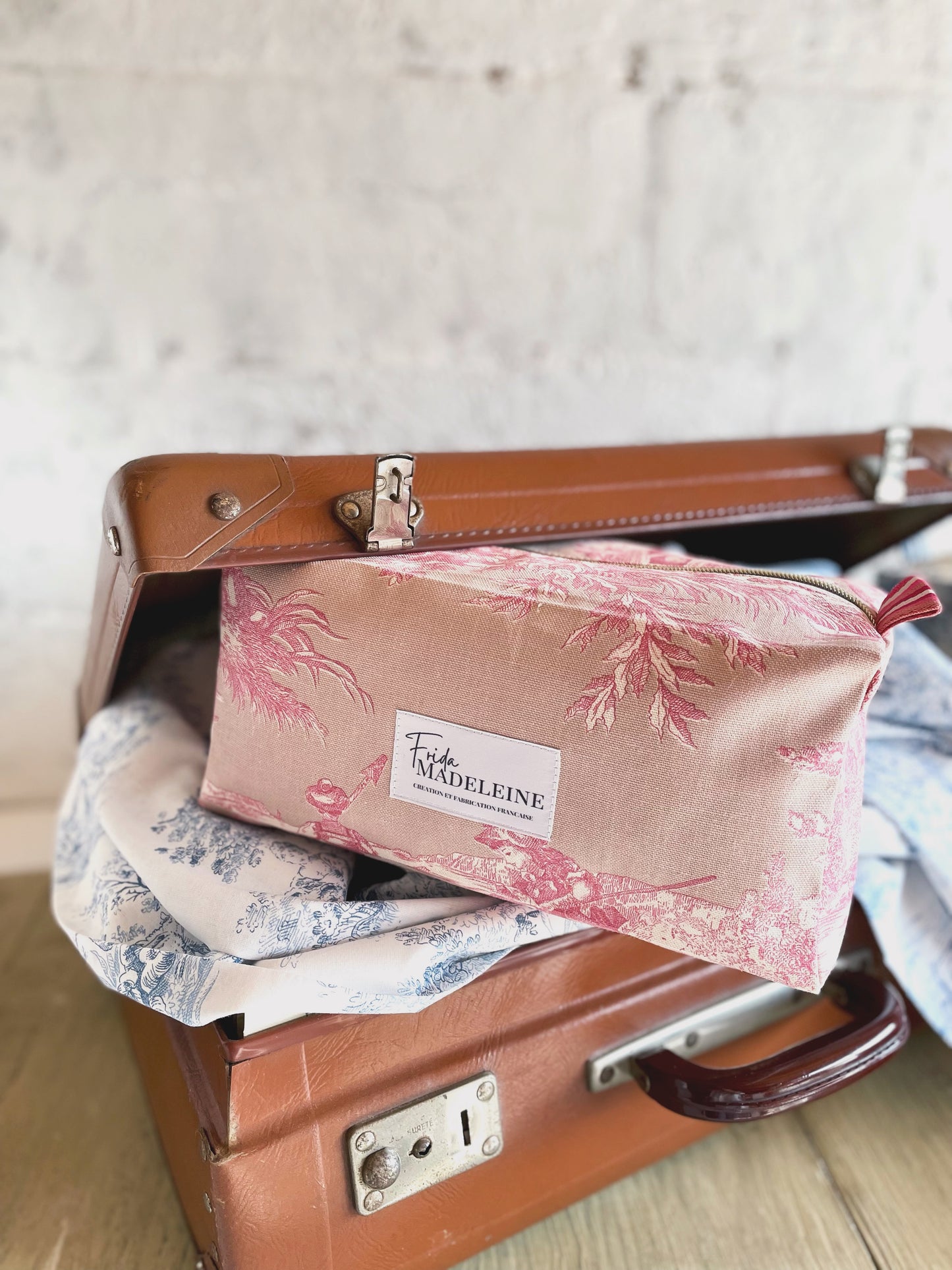 Trousse de toilette Muriel Rose Pétale