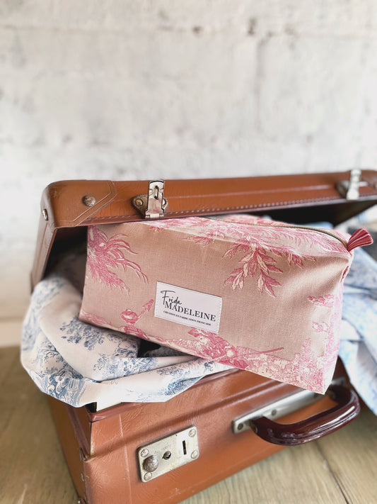 Trousse de toilette Muriel Rose Pétale