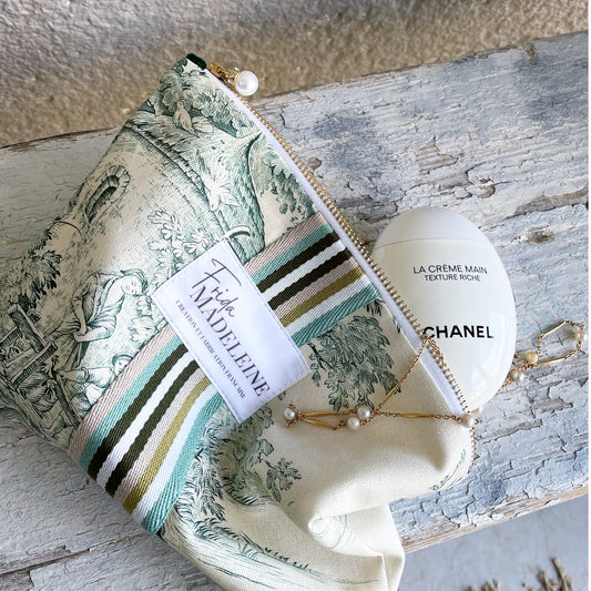 Pochettes Jeannette  Ecru et Vert