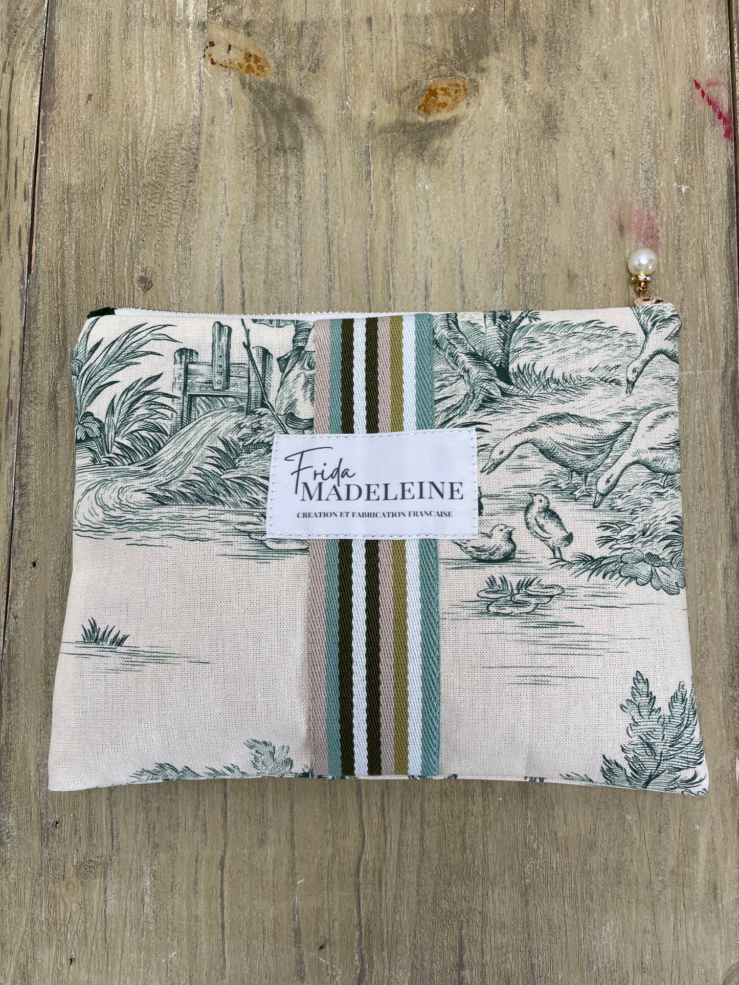 Pochettes Jeannette  Ecru et Vert