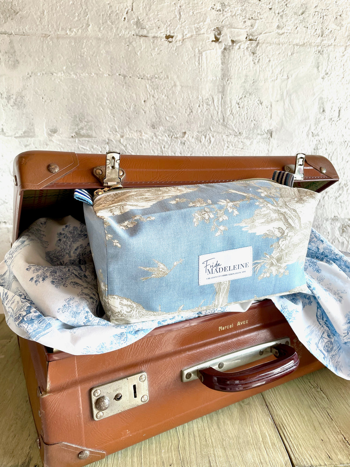 Trousse de toilette Muriel Bleu Minéral