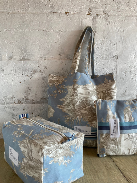 Trousse de toilette Muriel Bleu Minéral
