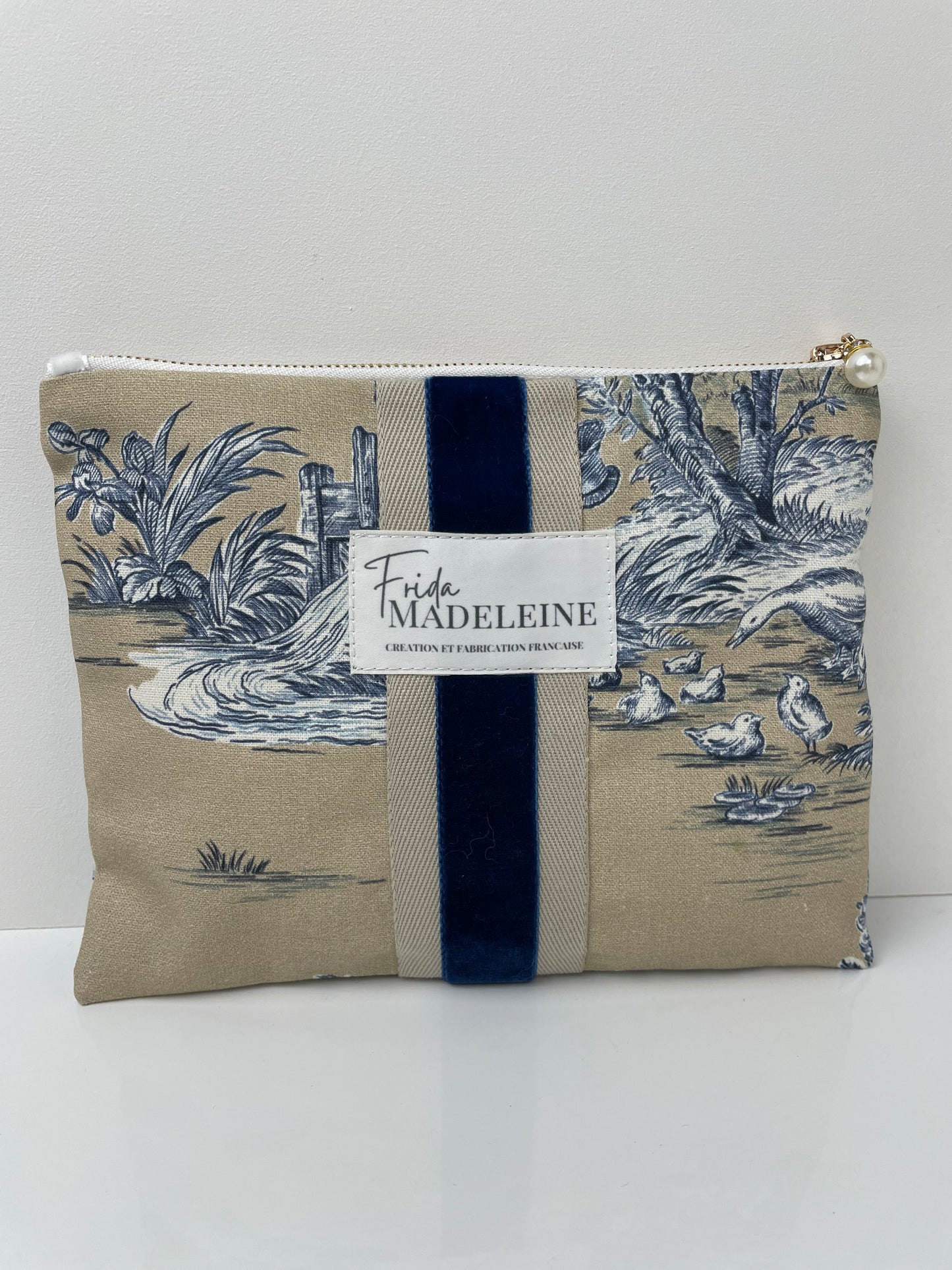 Pochette Jeannette  Beige et Bleu