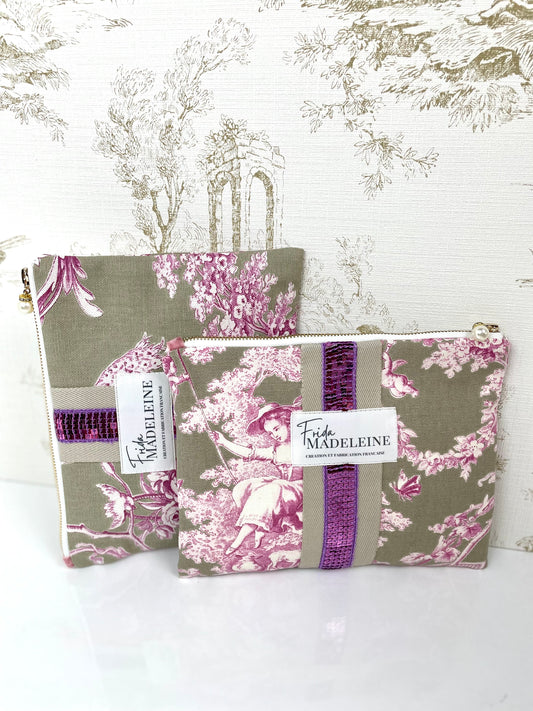 Pochettes Jeannette  Lilas et Lin