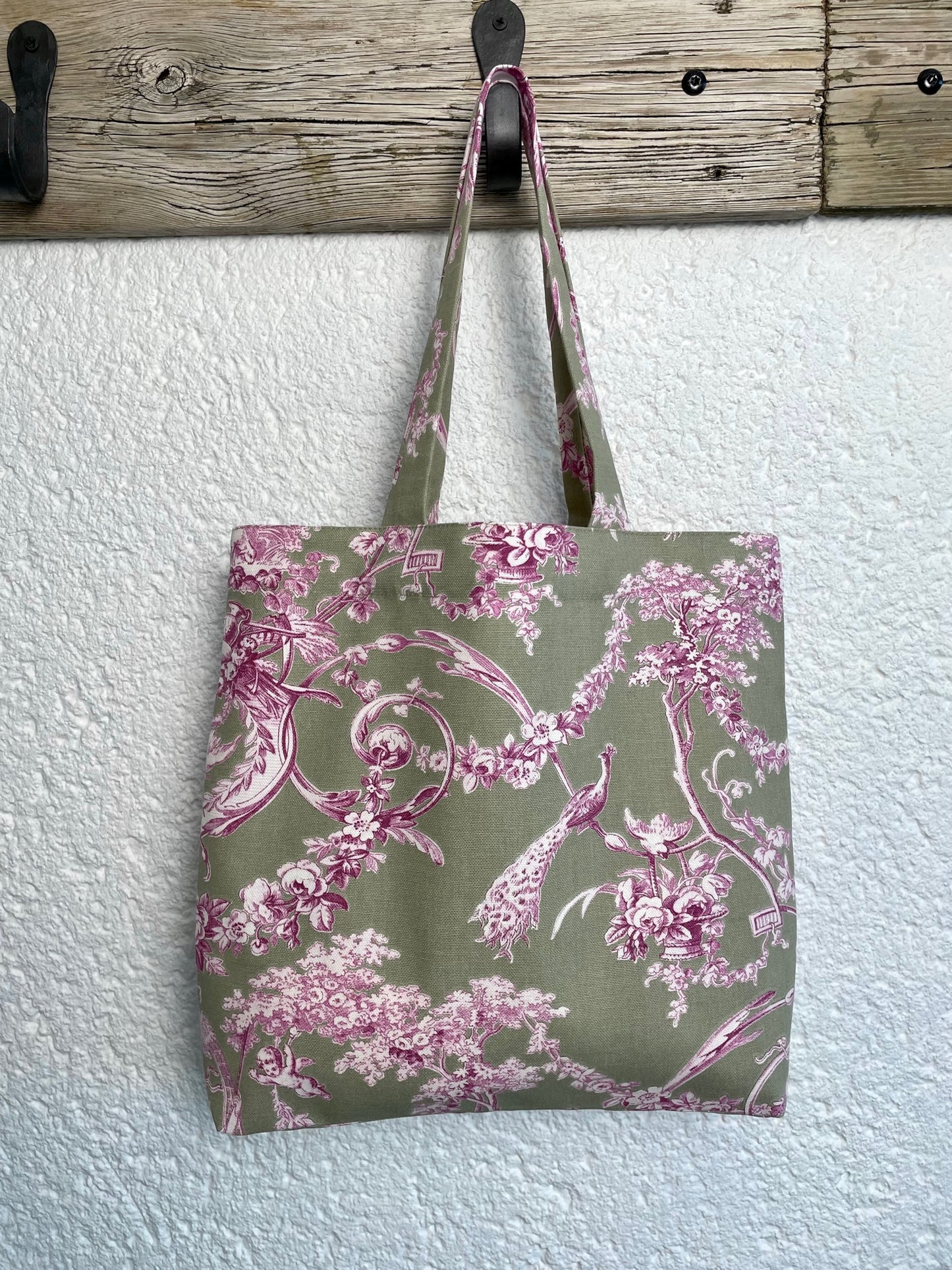 Tote Bag Marcel lilas et lin