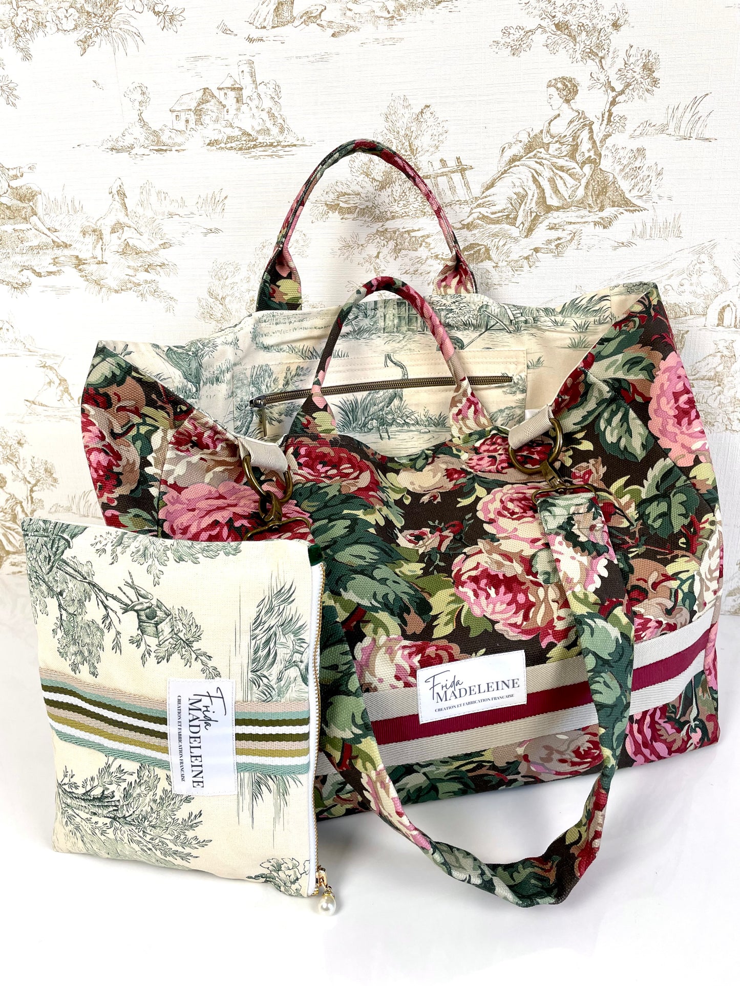Pochettes Jeannette  Ecru et Vert