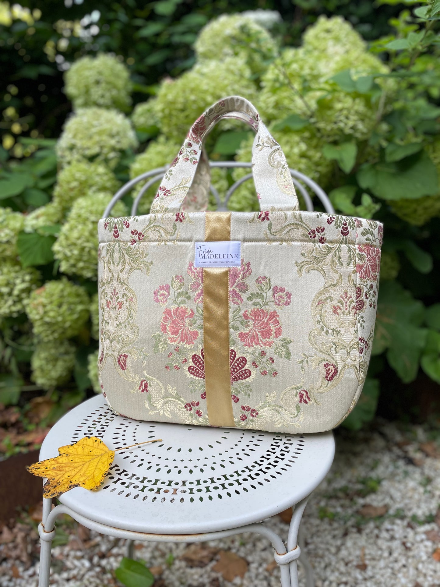 Cabas Emile Baroque Doré Rose
