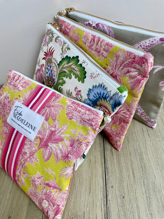 Pochettes Jeannette Anis et Rose