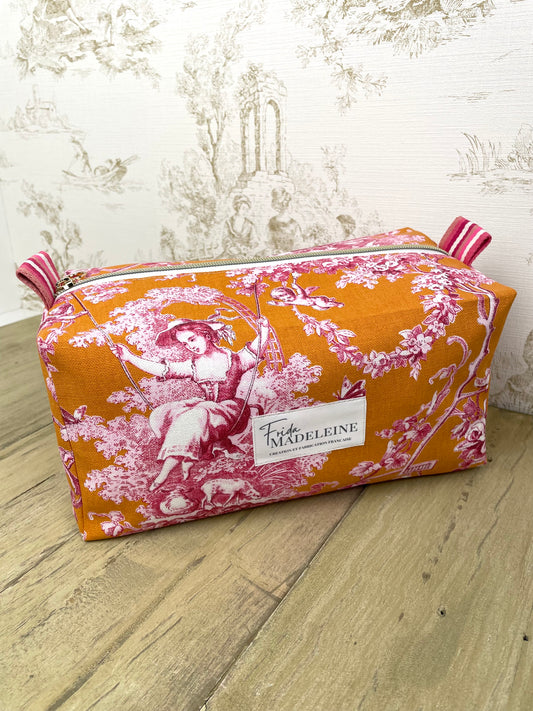 trousse-de-toilette-toile-de-jouy-orange
